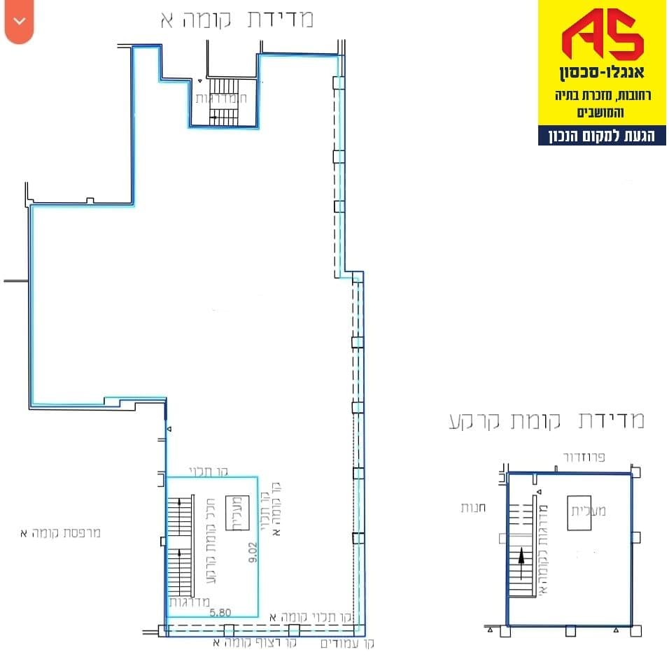 חנות 594 מ״ר, אחד העם, מרכז, רחובות